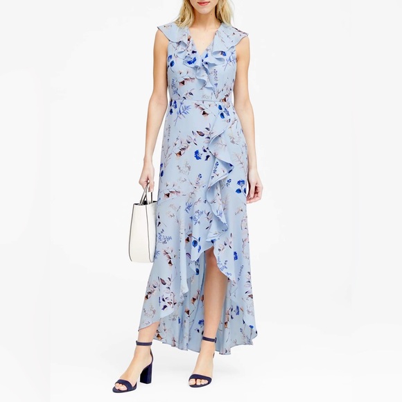 Banana Republic Floral Ruffle-Wrap Maxi Dress - Picture 1 of 5